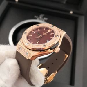 Relógio Hublot – Big Bang Marrom Cravejado