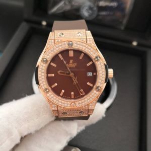 Relógio Hublot – Big Bang Marrom Cravejado