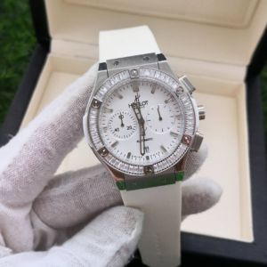 Relógio Hublot – Big Bang Branco Cravejado